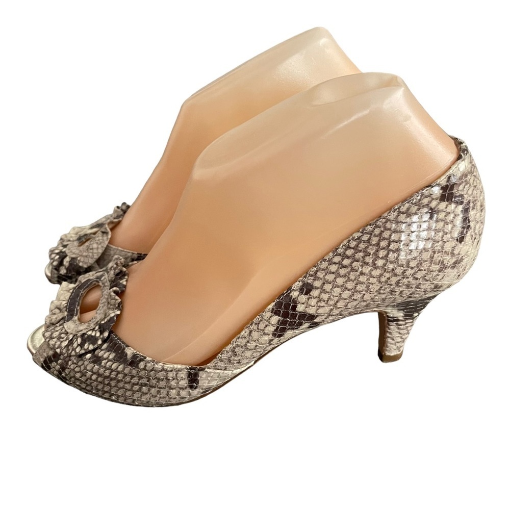Loeffler Randall Embossed Snakeskin Python Patter… - image 2